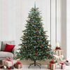 vidaXL Sapin de No&euml;l artificiel Vert 240 cm PVC, m&eacute;tal et plastique
