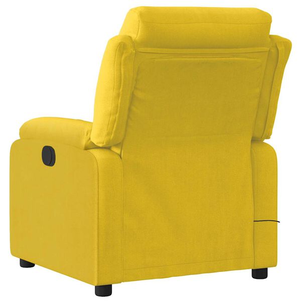 vidaXL Fauteuil de massage inclinable jaune velours