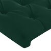 vidaXL T&ecirc;te de lit avec oreilles Vert fonc&eacute; 203x16x78/88 cm Velours