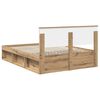 vidaXL Cadre de lit Ch&ecirc;ne artisan 140 x 190 cm Bois d'ing&eacute;nierie