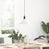 vidaXL Lampe suspendue r&eacute;glable hauteur E27 blanc brillant &Oslash;31cm m&eacute;tal