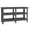 vidaXL Banc de travail Gris 142,5x50x80 cm Bois de pin massif