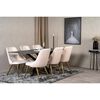 Venture Home Chaises &agrave; manger lot de 2 Velvet Deluxe Beige/laiton