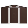 vidaXL Abri de jardin 257x392x181 cm Métal Marron