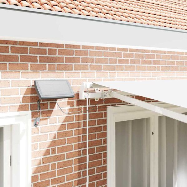 vidaXL Auvent Rétractable Blanc 350 x 250 cm Tissu et acier