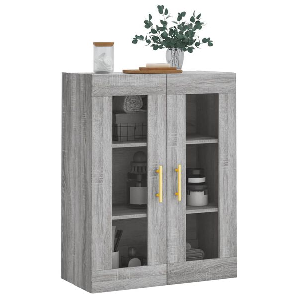 vidaXL Armoire murale sonoma gris 69,5x34x90 cm