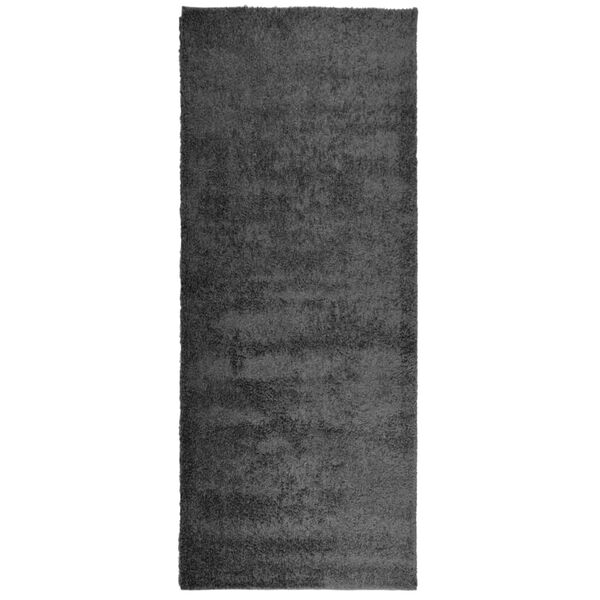 vidaXL Tapis shaggy PAMPLONA poils longs moderne anthracite 80x200 cm