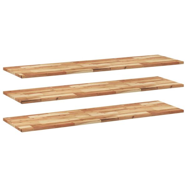 vidaXL &Eacute;tag&egrave;res flottantes 3 pcs 140x40x2 cm acacia massif &agrave; l'huile
