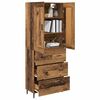 vidaXL Haut Armoire avec tiroir 2 pcs Bois ancien Bois d'ing&eacute;nierie
