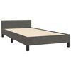 vidaXL Cadre de lit sans matelas gris fonc&eacute; 90x200 cm velours