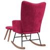 vidaXL Chaise &agrave; bascule avec repose-pied Rouge bordeaux Velours
