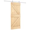 vidaXL Porte coulissante Naturel et Blanc 85 x 210 cm