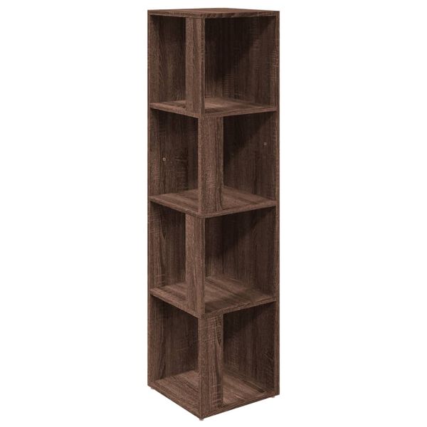 vidaXL Armoire d'angle Ch&ecirc;ne marron 33x33x132 cm Bois d'ing&eacute;nierie