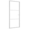vidaXL Porte int&eacute;rieure 93x201,5 cm Blanc Verre ESG et aluminium