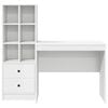 vidaXL Bureau avec tiroir 2 pcs Blanc