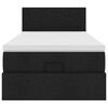 vidaXL Cadre de lit ottoman avec matelas noir 90x190 cm tissu