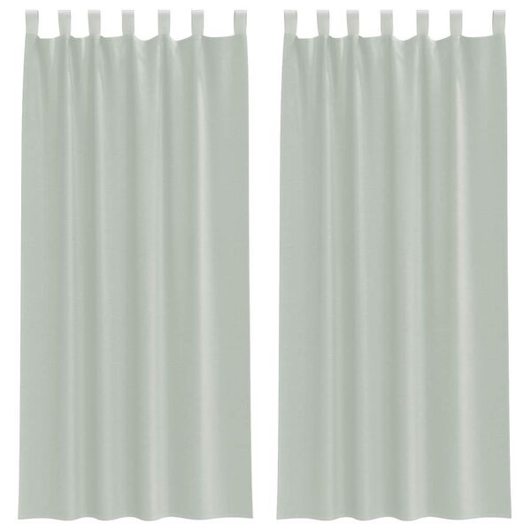 vidaXL Rideaux en voile avec boucles 2 pcs gris clair 140x225 cm