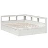 vidaXL Lit biblioth&egrave;que sans matelas blanc 150x200 cm bois pin massif