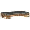 vidaXL Ensembles de canap&eacute;s avec coussin 10 pcs Bois d'Acacia Massif