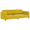 vidaXL Lit de jour avec gigogne et tiroirs jaune 80x200 cm velours