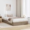 vidaXL Lit de Rangement avec matelas Cappuccino 120 x 190 cm Faux cuir