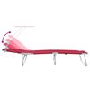 vidaXL Transat 2-personne 2 pcs Rouge 58 x 188 x 77cm tissu