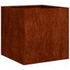 vidaXL Jardini&egrave;re rouill&eacute; 40x40x40 cm acier inoxydable