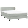 vidaXL Sommier à lattes de lit et matelas gris clair 140x220cm velours