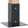 vidaXL Bases de poteau carr&eacute;es 4 pcs anthracite 71x71 mm