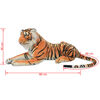 vidaXL Tigre en peluche Marron XXL