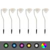 vidaXL Lampes &agrave; LED solaires de jardin 6 pcs 9x7,8x29,5 cm