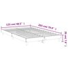 vidaXL Cadre de lit sans matelas ch&ecirc;ne fum&eacute; 120x200 cm bois ing&eacute;nierie