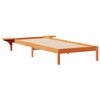 vidaXL Cadre de lit avec tables de chevet Brun cire 100 x 210 cm