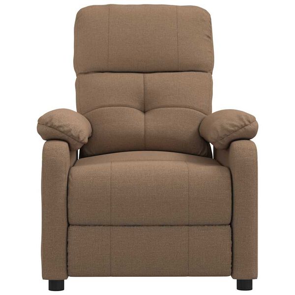 vidaXL Fauteuil inclinable Marron Tissu