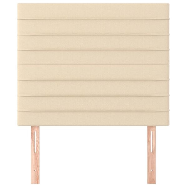 vidaXL T&ecirc;te de lit Cr&egrave;me 90x5x118/128 cm Tissu