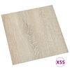vidaXL Planches de sol 55 pcs Beige 5,11 m&sup2; PVC