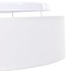 vidaXL Lampe de plafond Blanc 38 x 13,5 cm tissu
