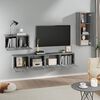 vidaXL Ensemble de meubles TV 4 pcs Sonoma gris Bois d'ing&eacute;nierie