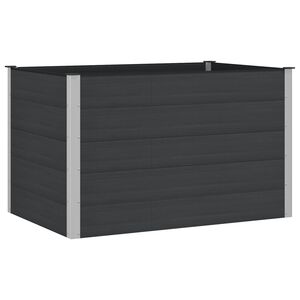 vidaXL Jardini&egrave;re sur&eacute;lev&eacute;e Noir 150 x 100 x 91 cm