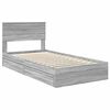 vidaXL Lit de Rangement Gris Sonoma 100 x 200 cm Bois d'ing&eacute;nierie