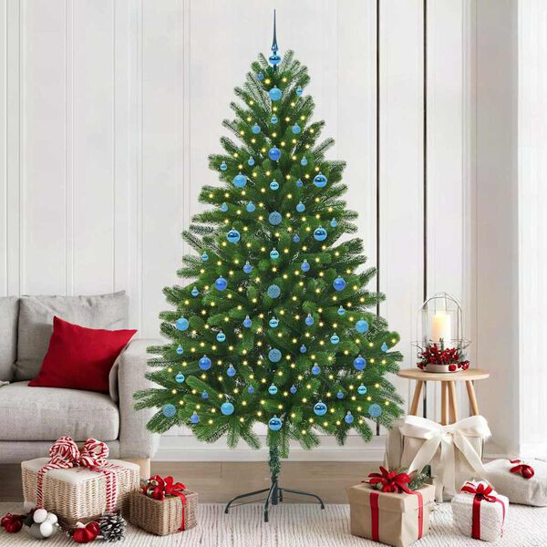 vidaXL Sapin de No&euml;l avec 300 LED avec support Vert 210 cm PE