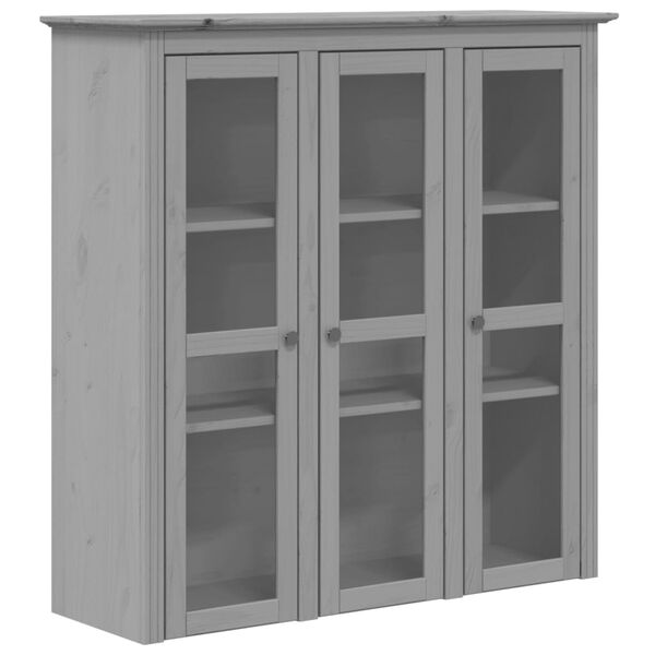 vidaXL Buffet BODO gris 115,5x43x200,5 cm bois massif de pin