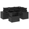 vidaXL Salon de jardin 5 pcs avec coussins noir r&eacute;sine tress&eacute;e