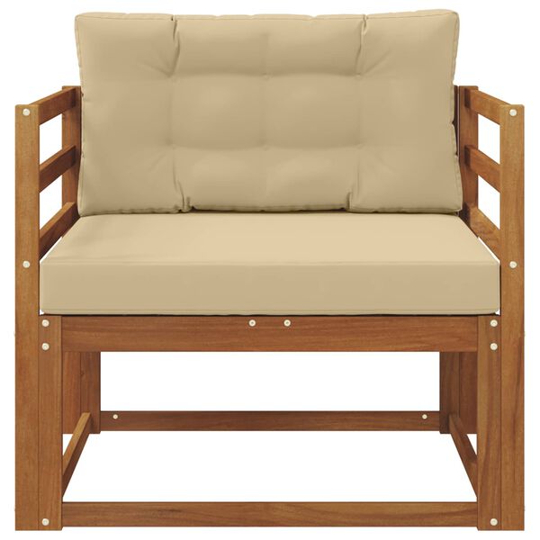 vidaXL Sofa de milieu ext&eacute;rieur Bois d'Acacia Massif Naturel