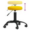 vidaXL Tabouret de massage Velours Jaune moutarde