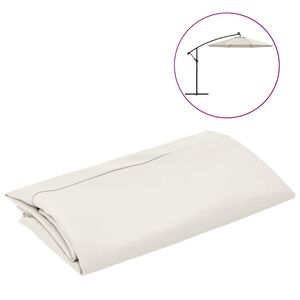 vidaXL Toile de Rechange pour Parasol Blanc Sable 300 cm