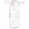 vidaXL Porte coulissante et kit de quincaillerie 90x210 cm pin massif