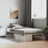 vidaXL Cadre de lit en m&eacute;tal sans matelas blanc 107x203 cm