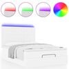 VidaXL Cadre de lit ottoman avec matelas blanc 140x200 cm similicuir