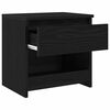 vidaXL Cabinet de chevet avec tiroir 2 pcs Ch&ecirc;ne noir 40 x 30 x 39 cm